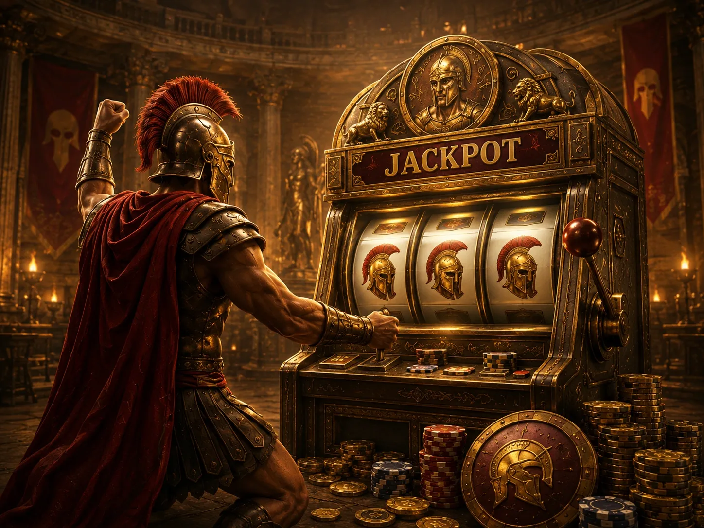 Roman Slot Jackpot Warrior Victory